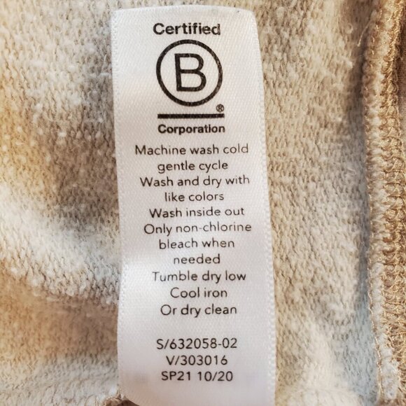 ATHLETA SZ M Triumph Beige/Tan Camo Crewneck Pullover Relaxed Sweatshirt - Picture 9 of 9